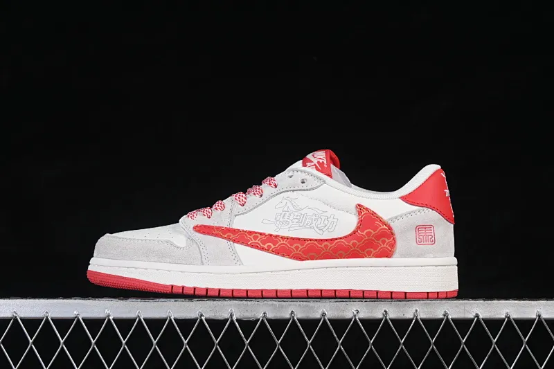All categories Air Jordan Jordan series basketball shoes Air Jordan 1 Low High-end customized low-top sneakers Air Jordan 1 Low AJ1 Joe 1 Year of the Horse limited edition Immediate success High-end customized low-top retro basketball shoes JW1188-182